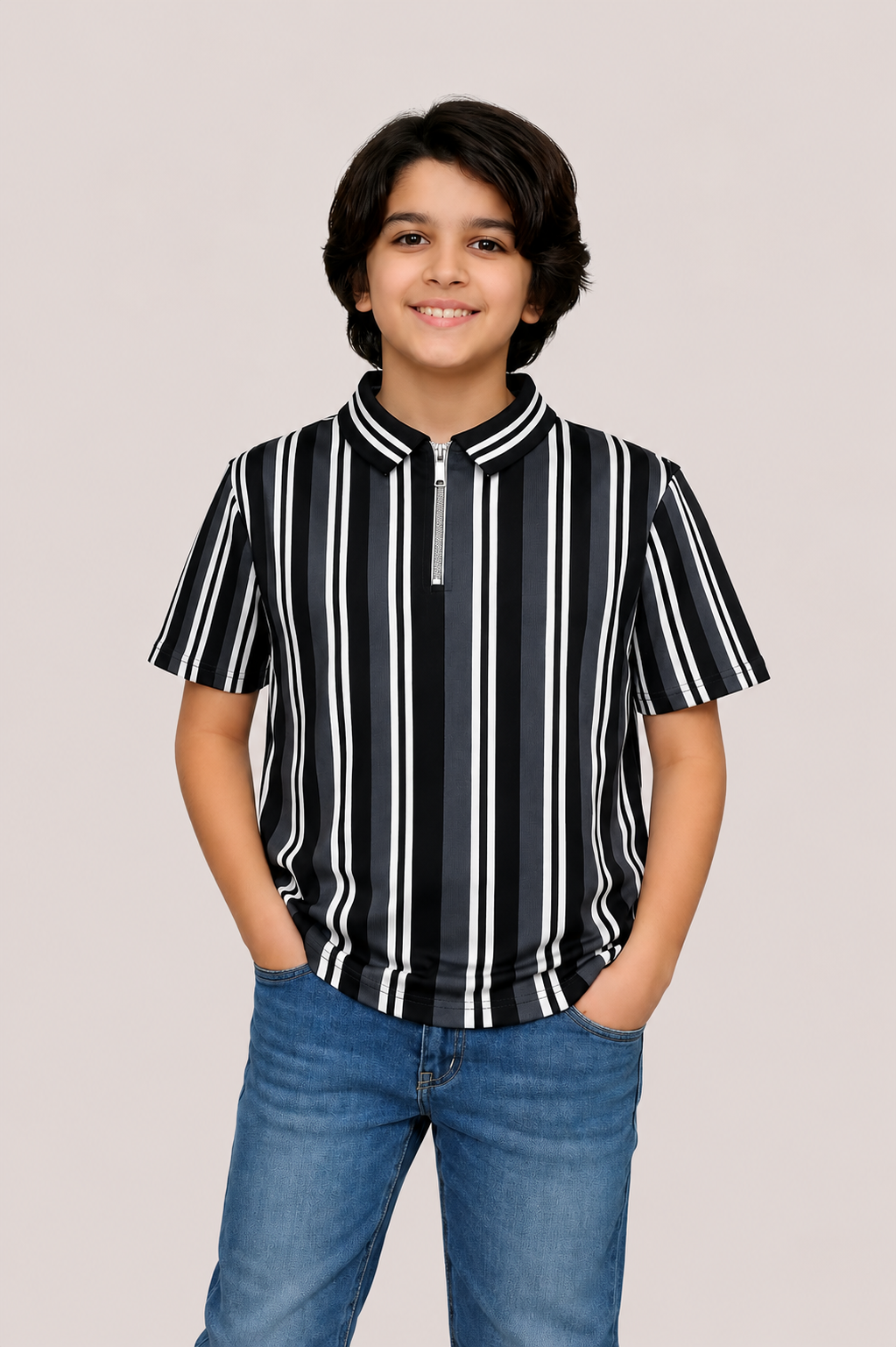 Classic Stripe Premium Soft Fabric T-Shirt for Boys