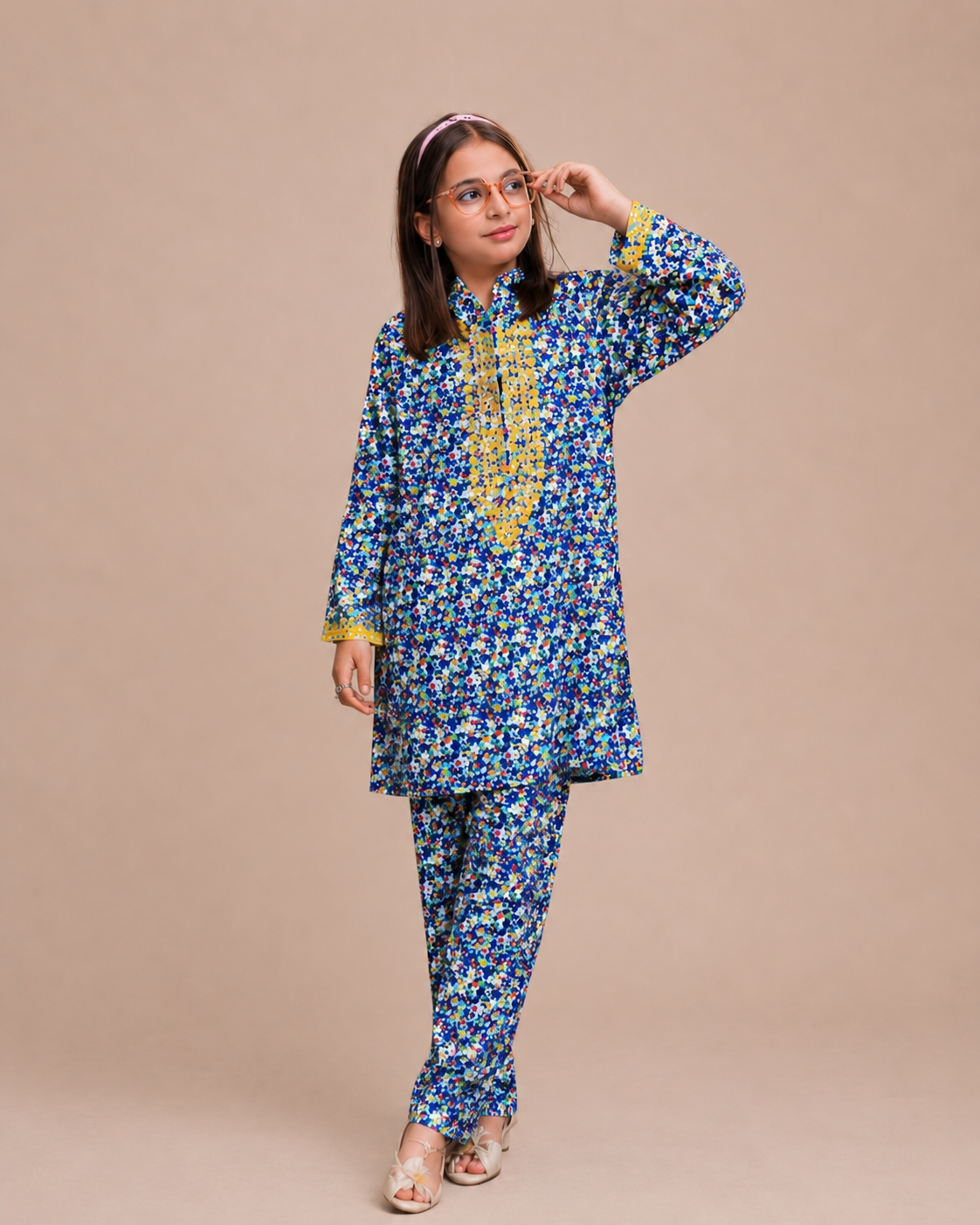 Royal Bloom Premium Lawn Cotton Co-Ord Set for Girls