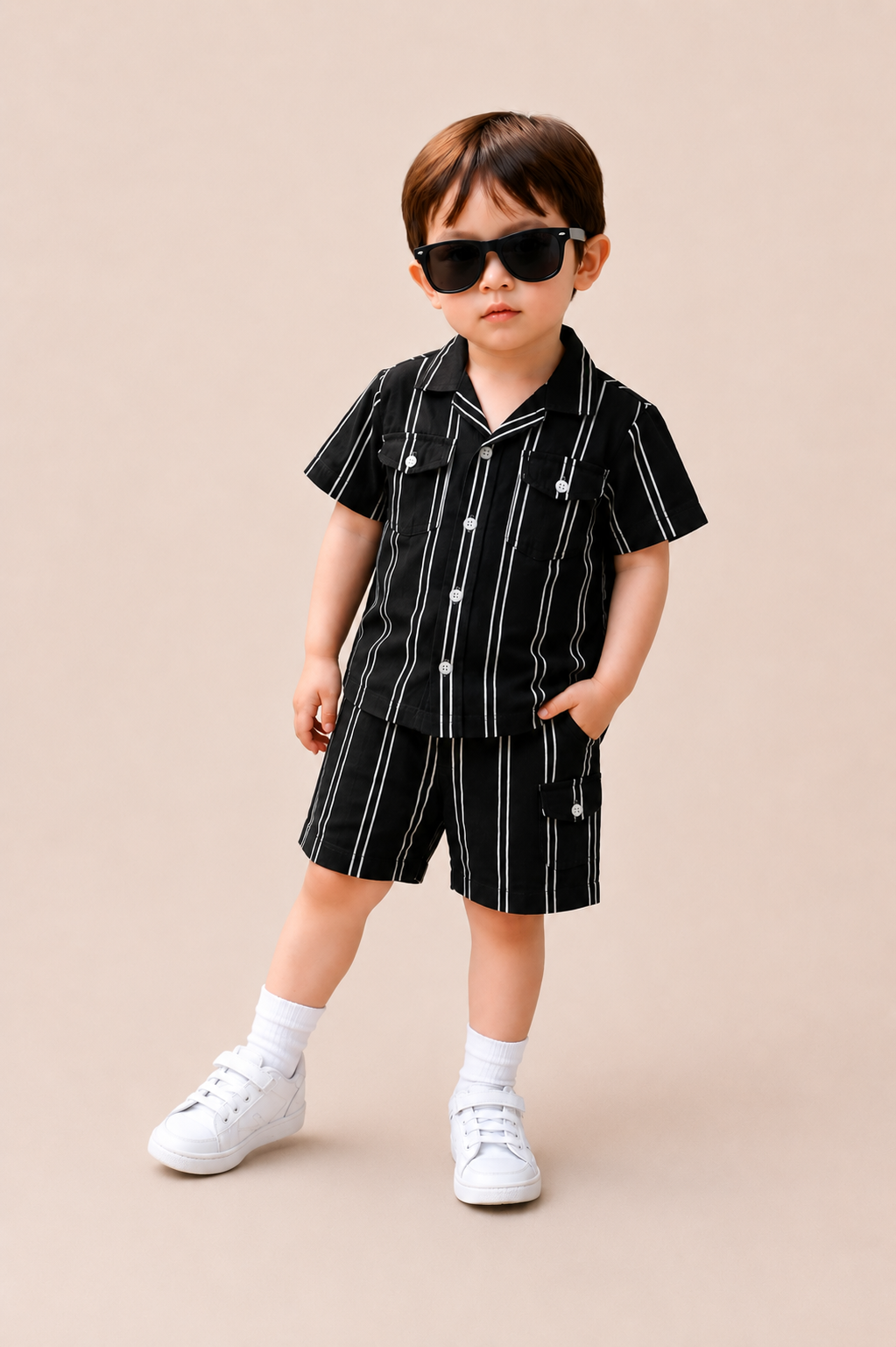 Urban Stripe Premium Turkish Co-Ord Set for Boys