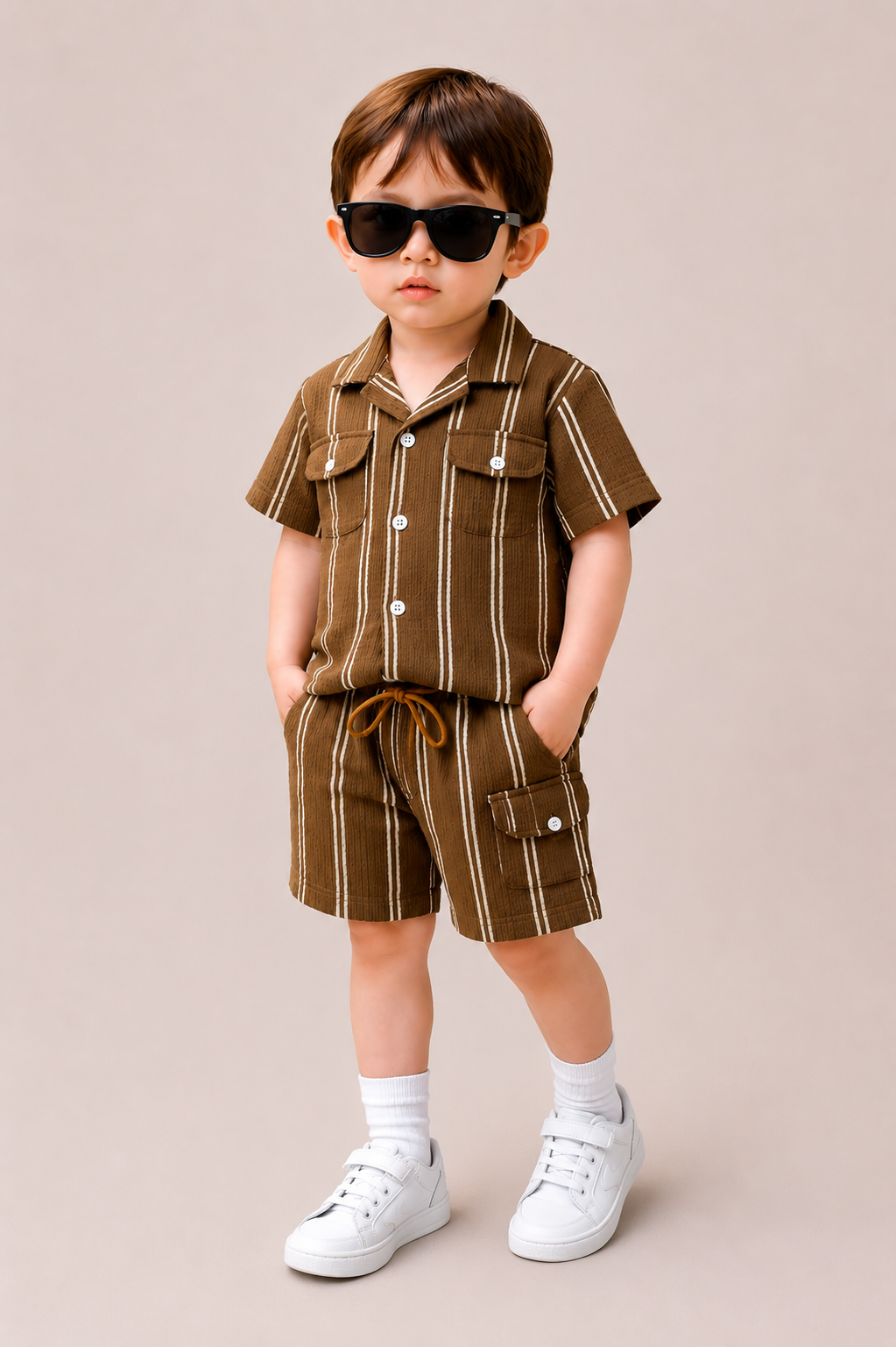 Urban Stripe Premium Turkish Co-Ord Set for Boys