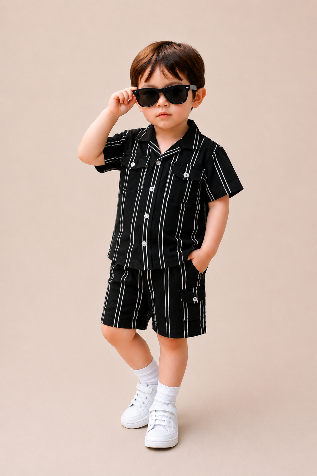 Urban Stripe Premium Turkish Co-Ord Set for Boys