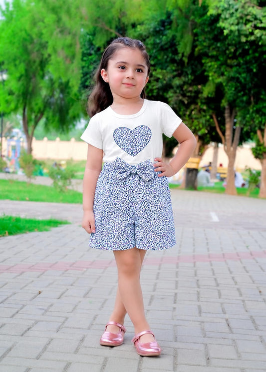 Blue Heart Premium Co-Ord Set for Girls