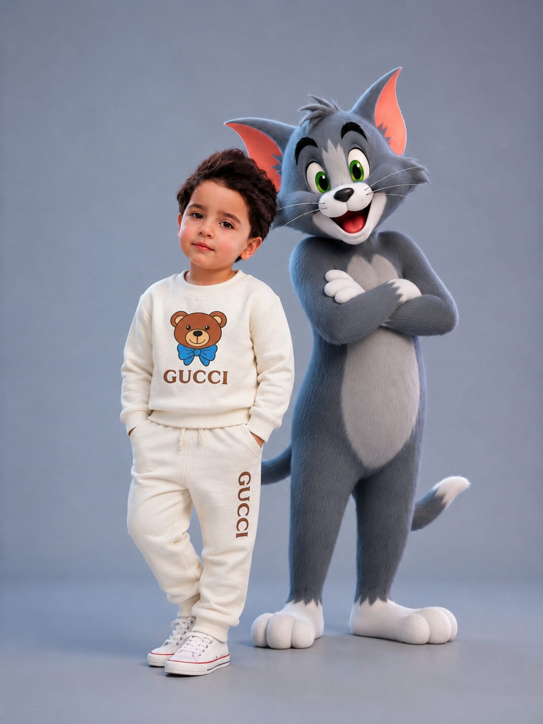 Premium Kids Teddy Bear Sweatshirt Set