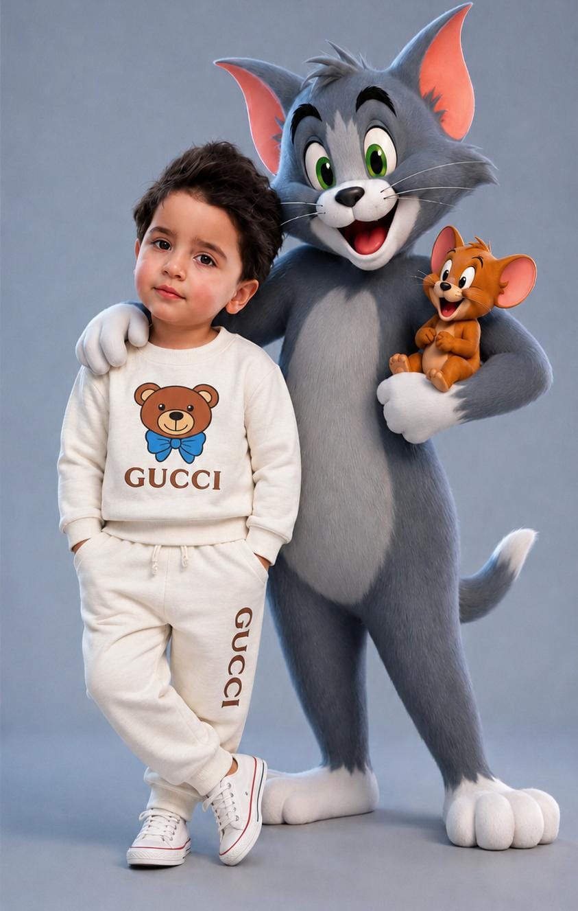 Premium Kids Teddy Bear Sweatshirt Set