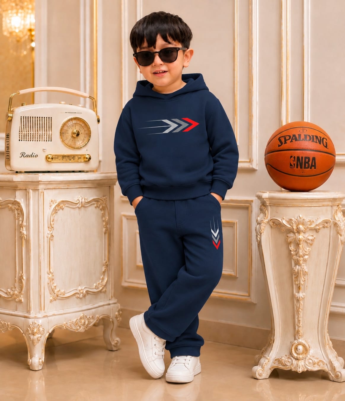 Kids Navy Blue Tracksuit Set